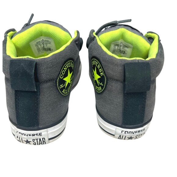 Converse Chunk Taylor All Star Kids' Sneakers Stylish Gray & Neon Green Size 2.5 - Picture 3 of 10